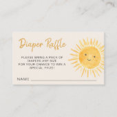 Diaper Raffle Sunshine Baby shower Informatiekaartje (Voorkant)
