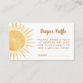 Diaper Raffle Sunshine Baby shower Informatiekaartje (Voorkant)