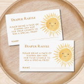 Diaper Raffle Sunshine Baby shower Informatiekaartje