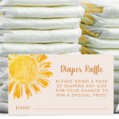 Diaper Raffle Sunshine Baby shower Informatiekaartje