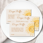 Diaper Raffle Sunshine Baby shower Informatiekaartje
