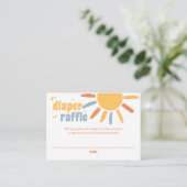Diaper Raffle Sunshine Baby Shower Informatiekaartje (Staand voorkant)