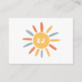 Diaper Raffle Sunshine Baby Shower Informatiekaartje (Achterkant)