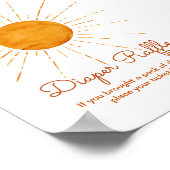 Diaper Raffle Sunshine Baby shower Poster (Hoek)