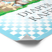 Diaper Raffle Table Teddy Bear Picnic Baby shower Poster (Hoek)