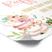 Diaper Raffle Tea Party Baby Brewing Baby Shower Poster (Hoek)