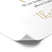 Diaper Raffle Teddy Bear Blue Baby shower Sign Poster (Hoek)