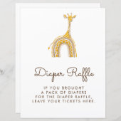 Diaper Raffle-teken | GIRAFFE (Voorkant / Achterkant)