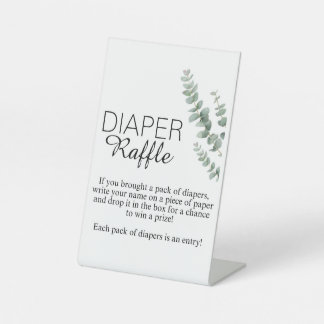 Diaper Raffle-teken Reclamebord Met Voetstuk