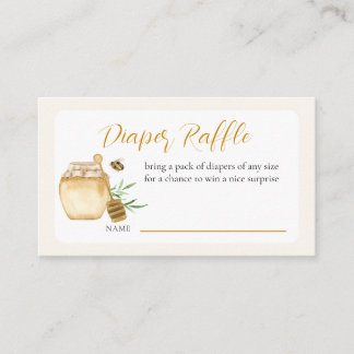 Diaper Raffle Ticket Bee Themed Baby Shower Game E Informatiekaartje