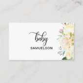 DIAPER RAFFLE Ticket Floral Roze Ivoor Baby shower Informatiekaartje (Achterkant)