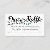 Diaper Raffle Ticket Informatiekaartje (Voorkant)