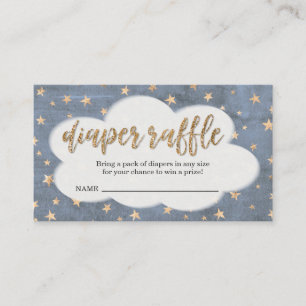 Diaper Raffle Ticket Insert for Boy's Baby shower Informatiekaartje