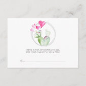 Diaper Raffle Ticket, kleine liefje Cactus Informatiekaartje (Voorkant)