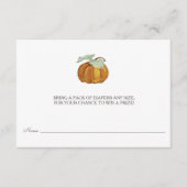 Diaper Raffle Ticket - Little Pumpkin Informatiekaartje (Voorkant)