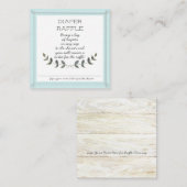 Diaper Raffle Ticket Rustic Boerderij Moderne Baby (Voorkant / Achterkant)