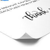 DIAPER RAFFLE Ticket SIGN Black White Baby shower Poster (Hoek)