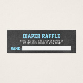 DIAPER RAFFLE Ticket Sport Chalkboard Baby shower Mini Visitekaartjes