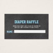 DIAPER RAFFLE Ticket Sport Chalkboard Baby shower Visitekaartje (Voorkant)