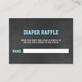 DIAPER RAFFLE Ticket Sports Chalkboard Baby shower Informatiekaartje