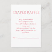 Diaper Raffle Ticket Spring Floral Umbrella Insert Informatiekaartje (Achterkant)