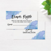DIAPER RAFFLE Ticket Waterverf Blue Baby shower Visitekaartje (Bureau)
