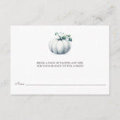 Diaper Raffle Ticket, White Little Pumpkin Informatiekaartje (Voorkant)