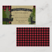 Diaper Raffle Ticket Woodland Deer Antler Baby Boy Informatiekaartje (Voorkant / Achterkant)