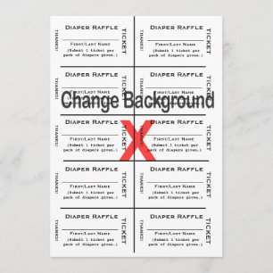 Diaper Raffle Tickets Custom Creëer Kaart