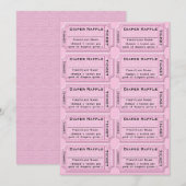 Diaper Raffle Tickets Cute Baby shower Kaart (Voorkant / Achterkant)