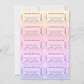 Diaper Raffle Tickets Cute Rainbow Baby shower Kaart (Voorkant)