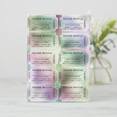 Diaper Raffle Tickets Cute Rainbow Baby shower Kaart (Staand voorkant)