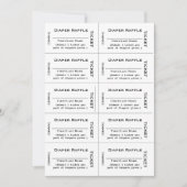 Diaper Raffle Tickets Plain Typografie Kaart (Voorkant)