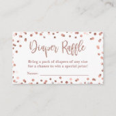 Diaper Raffle Tickets Roos Gold Glitter Confetti Informatiekaartje (Voorkant)
