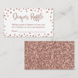 Diaper Raffle Tickets Roos Gold Glitter Confetti Informatiekaartje