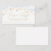 Diaper Raffle Twinkle Star Baby shower Blue Informatiekaartje (Voorkant / Achterkant)