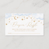 Diaper Raffle Twinkle Star Baby shower Blue Informatiekaartje (Voorkant)
