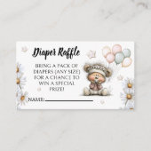 Diaper Raffle Whimsical Teddy Bear Design  Informatiekaartje (Voorkant)