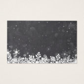 Diaper Raffle Winter Snowflakes String Lights Lace Visitekaartje (Achterkant)