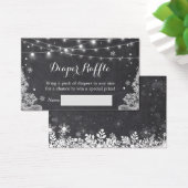 Diaper Raffle Winter Snowflakes String Lights Lace Visitekaartje (Bureau)