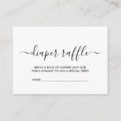 Diaper Raffle Winter Woodland Pine Trees Snowy Informatiekaartje (Voorkant)