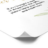 Diaper-rafflebord roze groen goud elegant poster (Hoek)