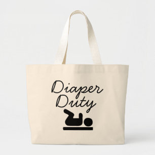 Diaper taakpictogram grote tote bag