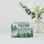 Diaper Waterverf Forest Baby shower Informatiekaartje (Staand voorkant)