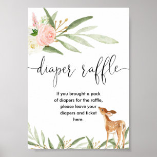 Diaperbord hert roze groen goud poster