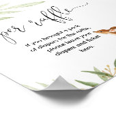 Diaperbord hert roze groen goud poster (Hoek)