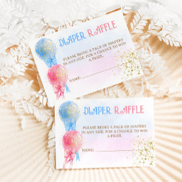 Diaperloterij voor geslacht onthulling baby shower informatiekaartje