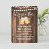 Diapers and Beer Dad Shower Party Invitation Kaart (Staand voorkant)