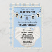 Diapers for Papa Baby shower Invitation Kaart (Voorkant / Achterkant)