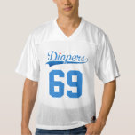 DIAPERS TEAM MANNEN FOOTBALL JERSEY<br><div class="desc">Kijk klaar om te spelen in dit sportieve ontwerp! Pas de naam en het nummer aan zoals je wilt.</div>